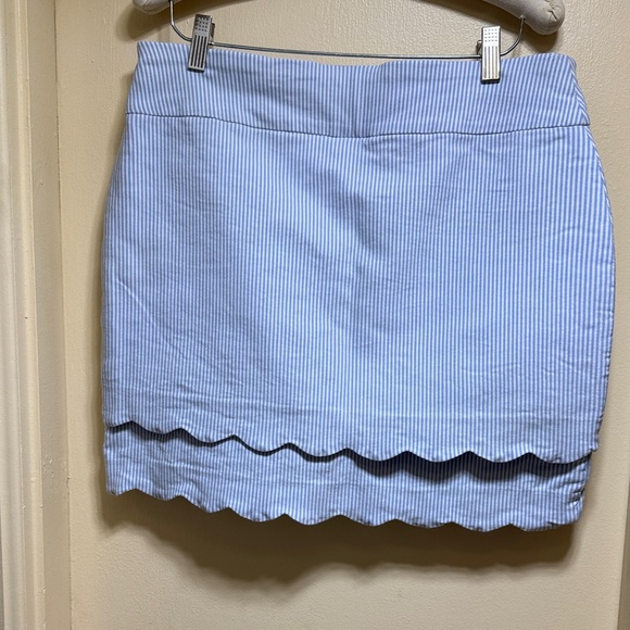 Crown & Ivy Light Blue Striped Mini Skort - Picture 7 of 12